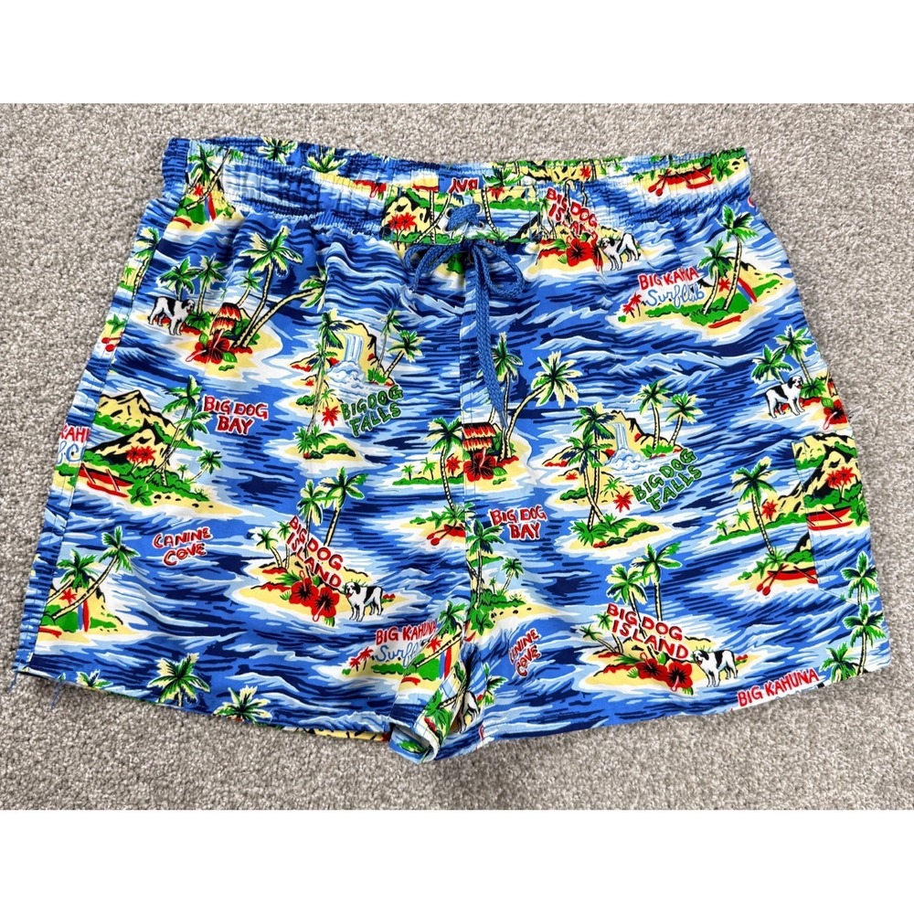Big Dog Surf Club Boardshorts Mens XL NWT Hawaiian Island Map Beach Shorts‎